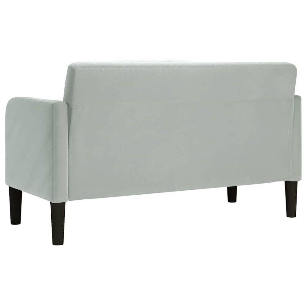 Produktbild för Loveseat soffa ljusgrå 109 cm sammet