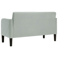 Produktbild för Loveseat soffa ljusgrå 109 cm sammet