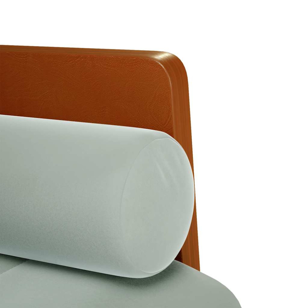 Produktbild för Loveseat soffa med bolsterdynor ljusgrå 110 cm sammet