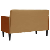 Produktbild för Loveseat soffa med dynor brun 110 cm sammet