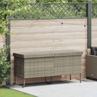 Produktbild för Dynbox på hjul ljusgrå 160x55x75 cm konstrottning