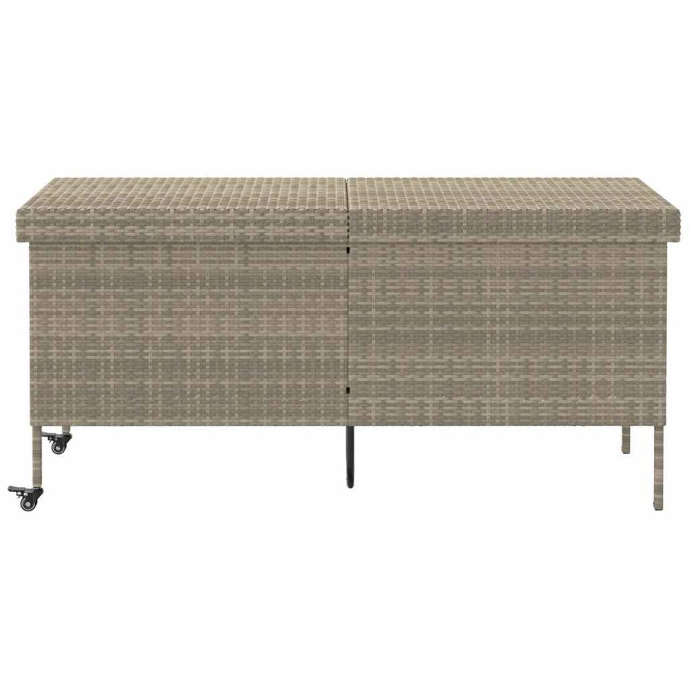 Produktbild för Dynbox på hjul ljusgrå 160x55x75 cm konstrottning