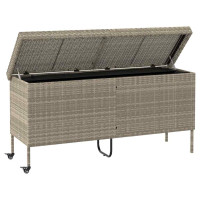 Produktbild för Dynbox på hjul ljusgrå 160x55x75 cm konstrottning