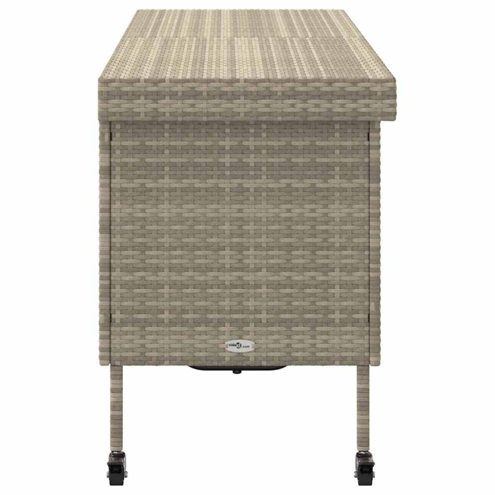 Produktbild för Dynbox på hjul ljusgrå 160x55x75 cm konstrottning