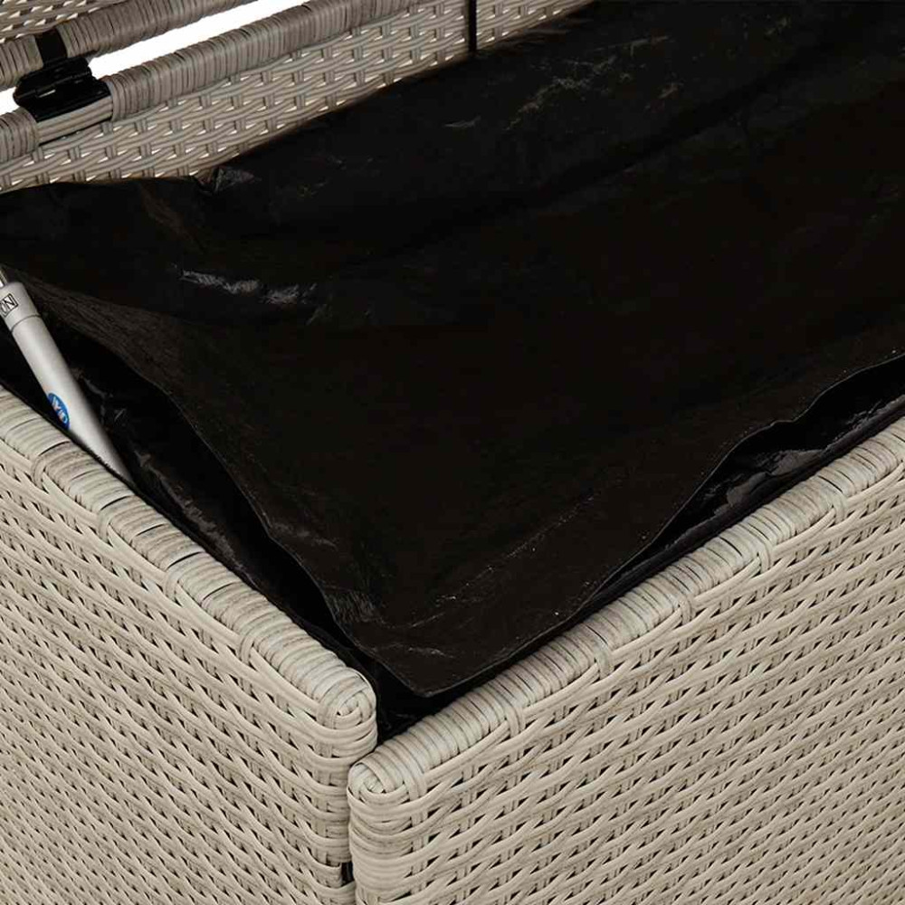 Produktbild för Dynbox på hjul ljusgrå 160x55x75 cm konstrottning