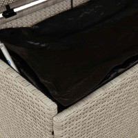 Produktbild för Dynbox på hjul ljusgrå 160x55x75 cm konstrottning