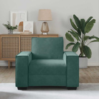 Produktbild för Soffstol mörkgrön 100x78x84 cm sammet