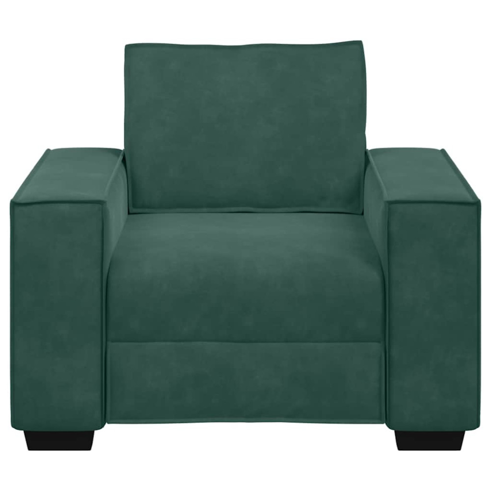 Produktbild för Soffstol mörkgrön 100x78x84 cm sammet