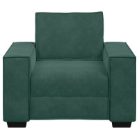Produktbild för Soffstol mörkgrön 100x78x84 cm sammet