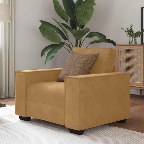 vidaXL Soffstol brun 100x78x84 cm sammet