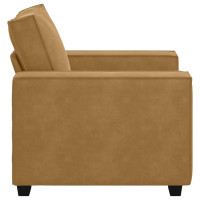 Produktbild för Soffstol brun 100x78x84 cm sammet