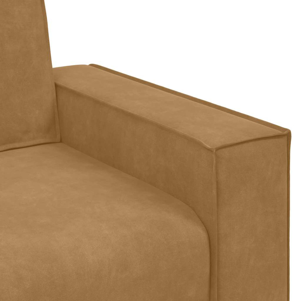 Produktbild för Soffstol brun 100x78x84 cm sammet