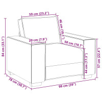 Produktbild för Soffstol brun 100x78x84 cm sammet