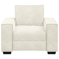 Produktbild för Soffstol gräddvit 100x78x84 cm sammet