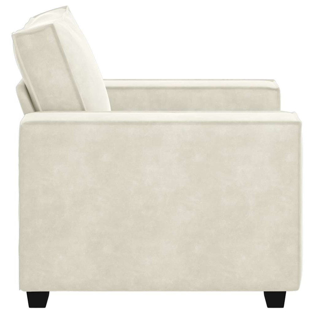 Produktbild för Soffstol gräddvit 100x78x84 cm sammet