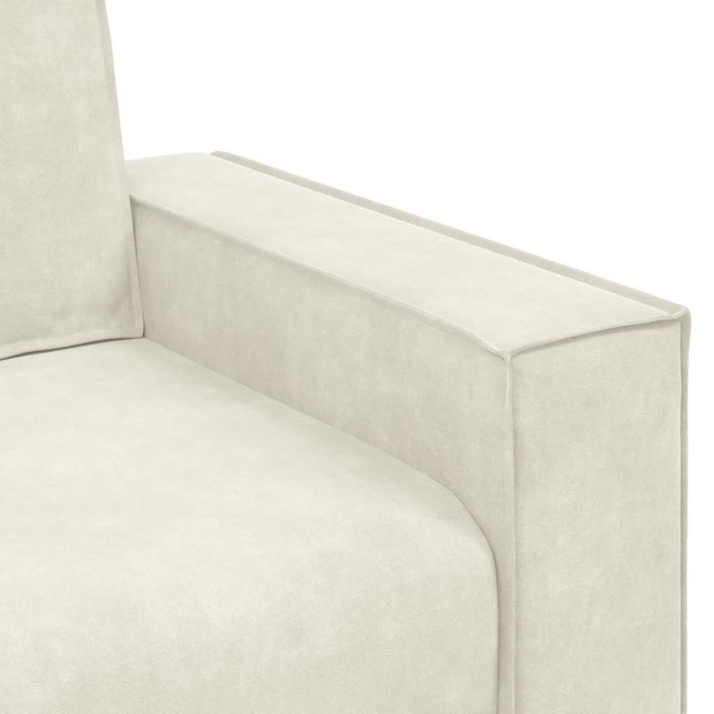 Produktbild för Soffstol gräddvit 100x78x84 cm sammet
