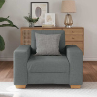 Produktbild för Fåtölj mörkgrå 100x78x80 cm tyg