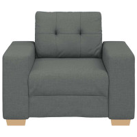 Produktbild för Fåtölj mörkgrå 100x78x80 cm tyg