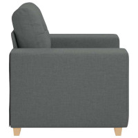 Produktbild för Fåtölj mörkgrå 100x78x80 cm tyg