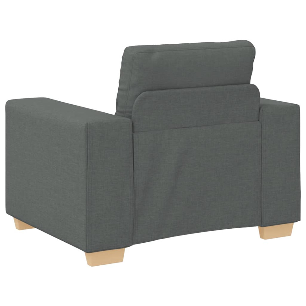 Produktbild för Fåtölj mörkgrå 100x78x80 cm tyg