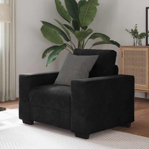 vidaXL Soffstol svart 100x78x80 cm sammet
