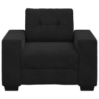 Produktbild för Soffstol svart 100x78x80 cm sammet