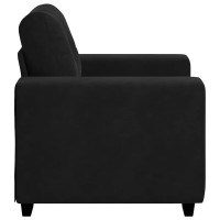 Produktbild för Soffstol svart 100x78x80 cm sammet