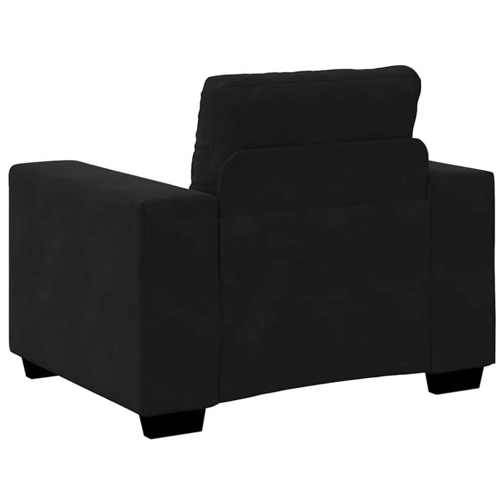 Produktbild för Soffstol svart 100x78x80 cm sammet