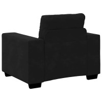 Produktbild för Soffstol svart 100x78x80 cm sammet