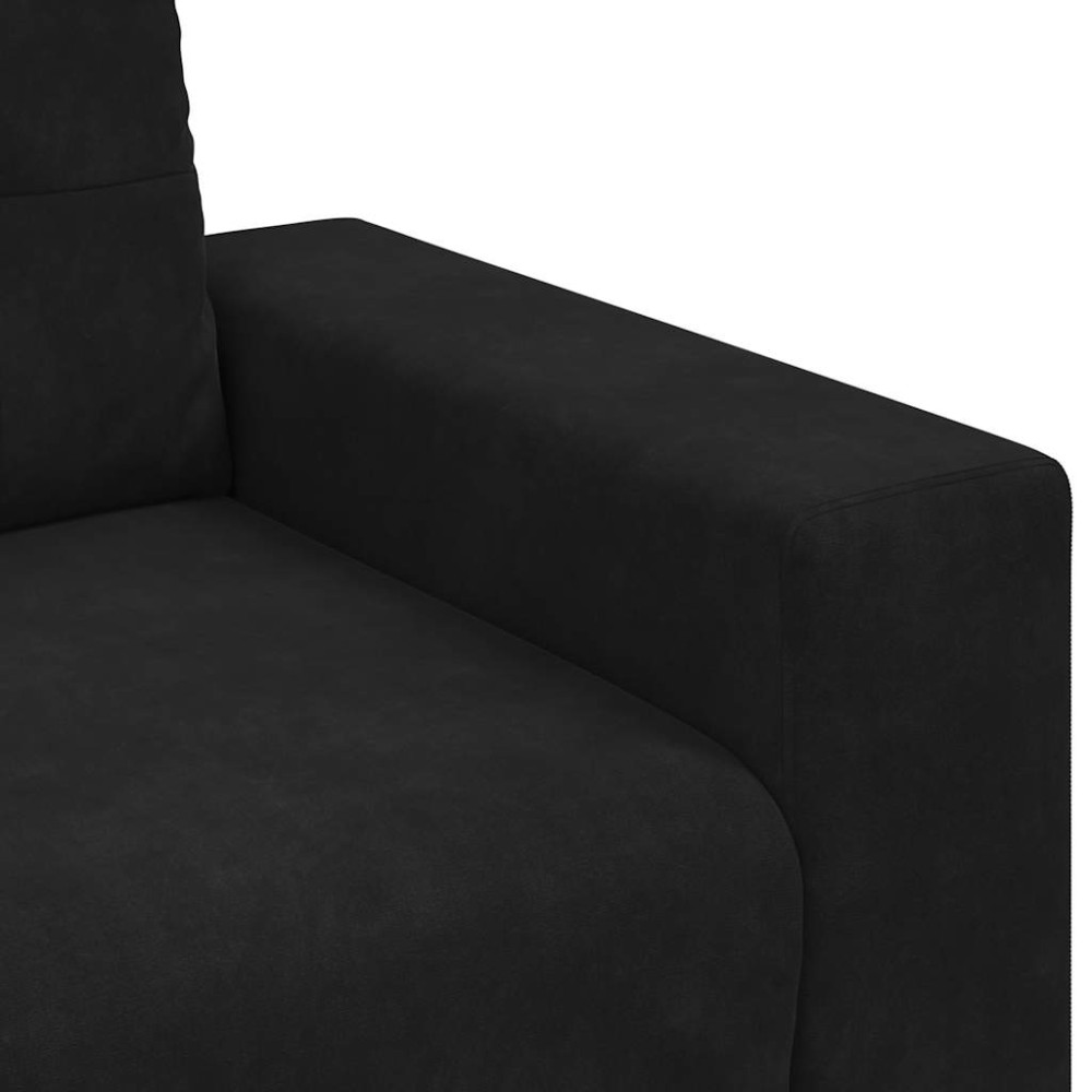 Produktbild för Soffstol svart 100x78x80 cm sammet
