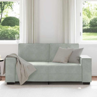 Produktbild för 2-sitssoffa ljusgrå 180x78x84 cm sammet