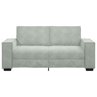 Produktbild för 2-sitssoffa ljusgrå 180x78x84 cm sammet