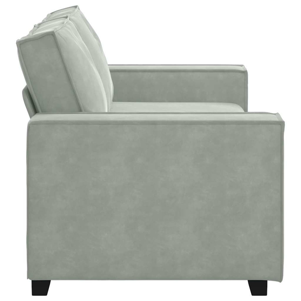 Produktbild för 2-sitssoffa ljusgrå 180x78x84 cm sammet