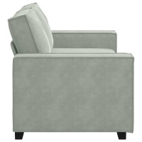 Produktbild för 2-sitssoffa ljusgrå 180x78x84 cm sammet