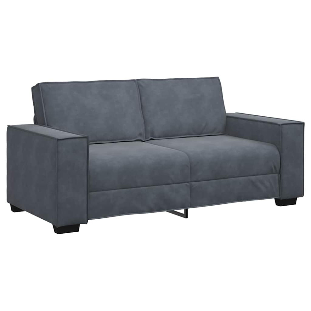 Produktbild för Soffa 2-sits mörkgrå 180x78x84 cm sammet