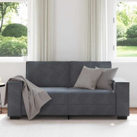 Produktbild för Soffa 2-sits mörkgrå 180x78x84 cm sammet
