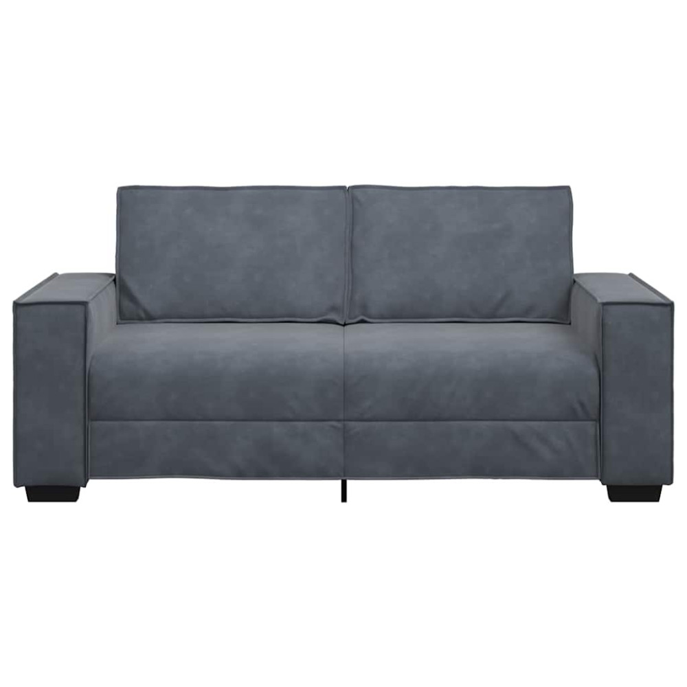 Produktbild för Soffa 2-sits mörkgrå 180x78x84 cm sammet