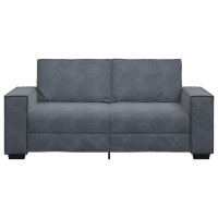 Produktbild för Soffa 2-sits mörkgrå 180x78x84 cm sammet
