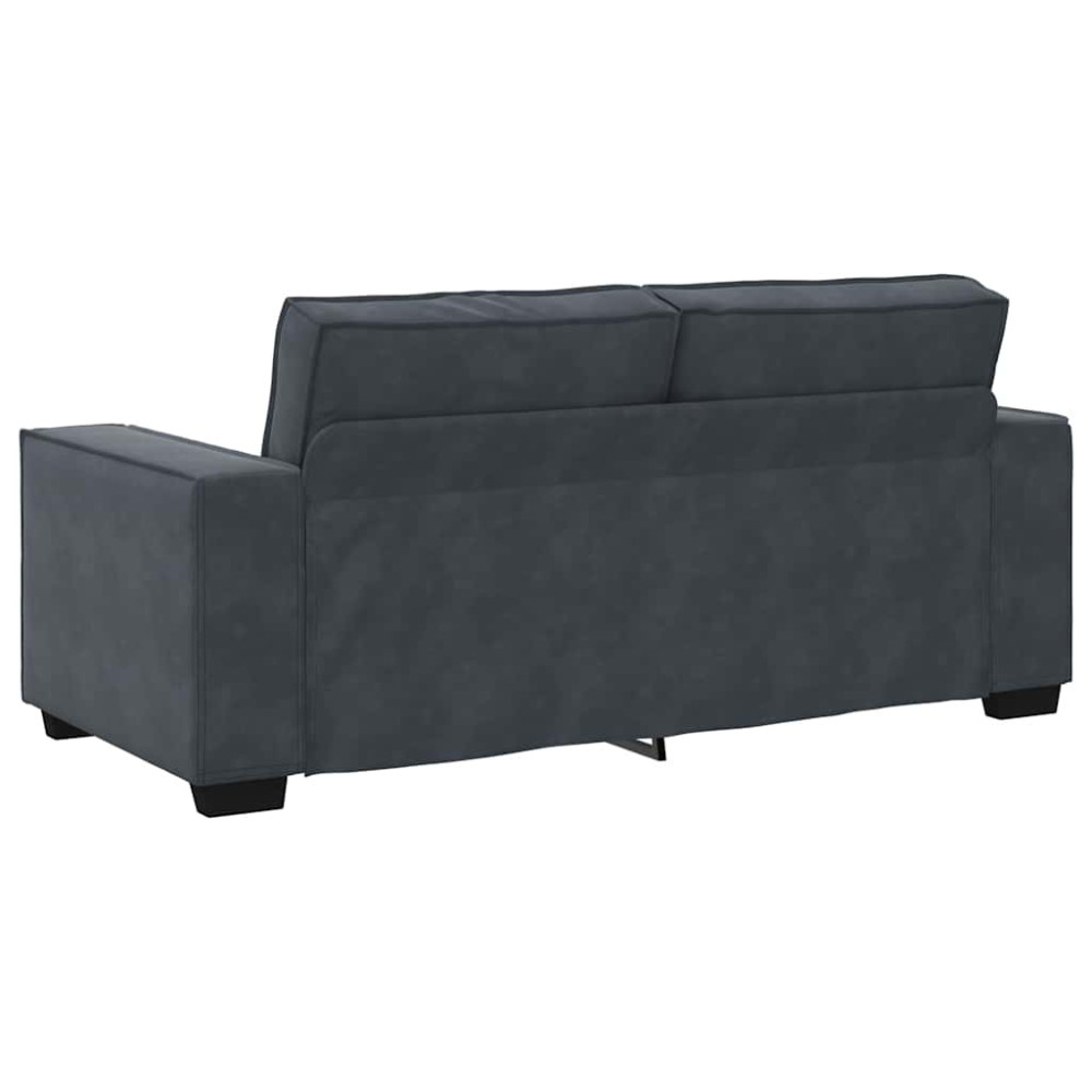 Produktbild för Soffa 2-sits mörkgrå 180x78x84 cm sammet