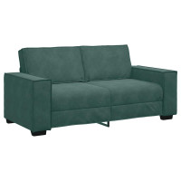 Produktbild för Soffa 2-sits mörkgrön 180x78x84 cm sammet