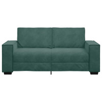 Produktbild för Soffa 2-sits mörkgrön 180x78x84 cm sammet