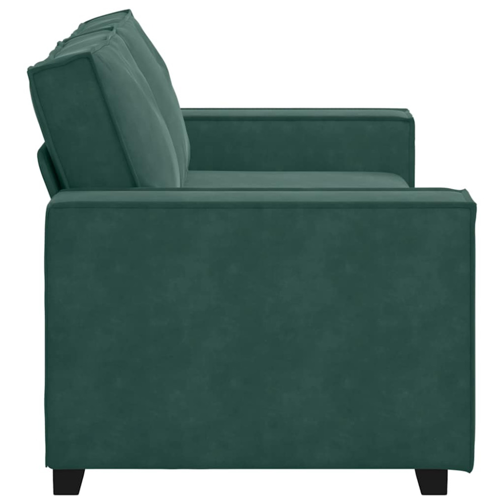 Produktbild för Soffa 2-sits mörkgrön 180x78x84 cm sammet
