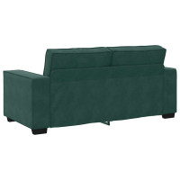Produktbild för Soffa 2-sits mörkgrön 180x78x84 cm sammet