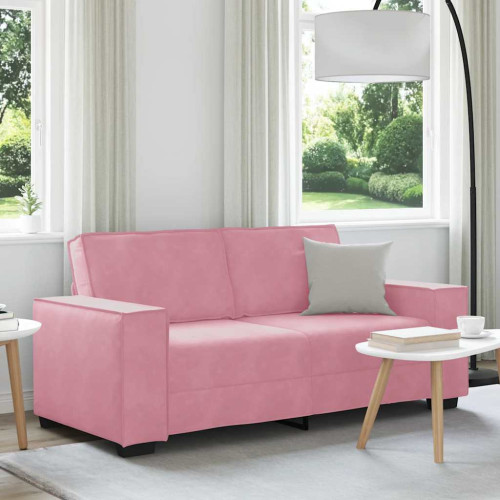 vidaXL Soffa 2-sits rosa 180x78x84 cm sammet - Soffor