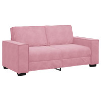 Produktbild för Soffa 2-sits rosa 180x78x84 cm sammet