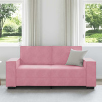 Produktbild för Soffa 2-sits rosa 180x78x84 cm sammet