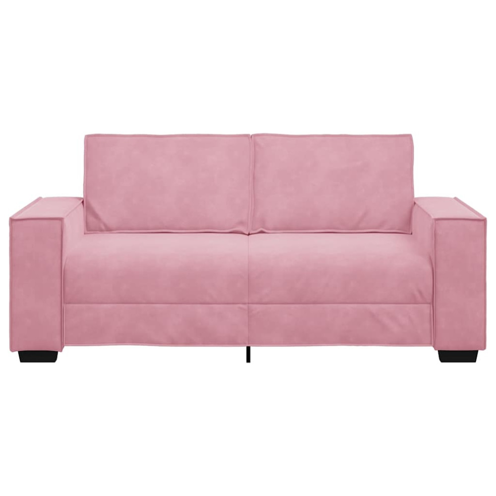 Produktbild för Soffa 2-sits rosa 180x78x84 cm sammet