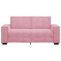 Produktbild för Soffa 2-sits rosa 180x78x84 cm sammet
