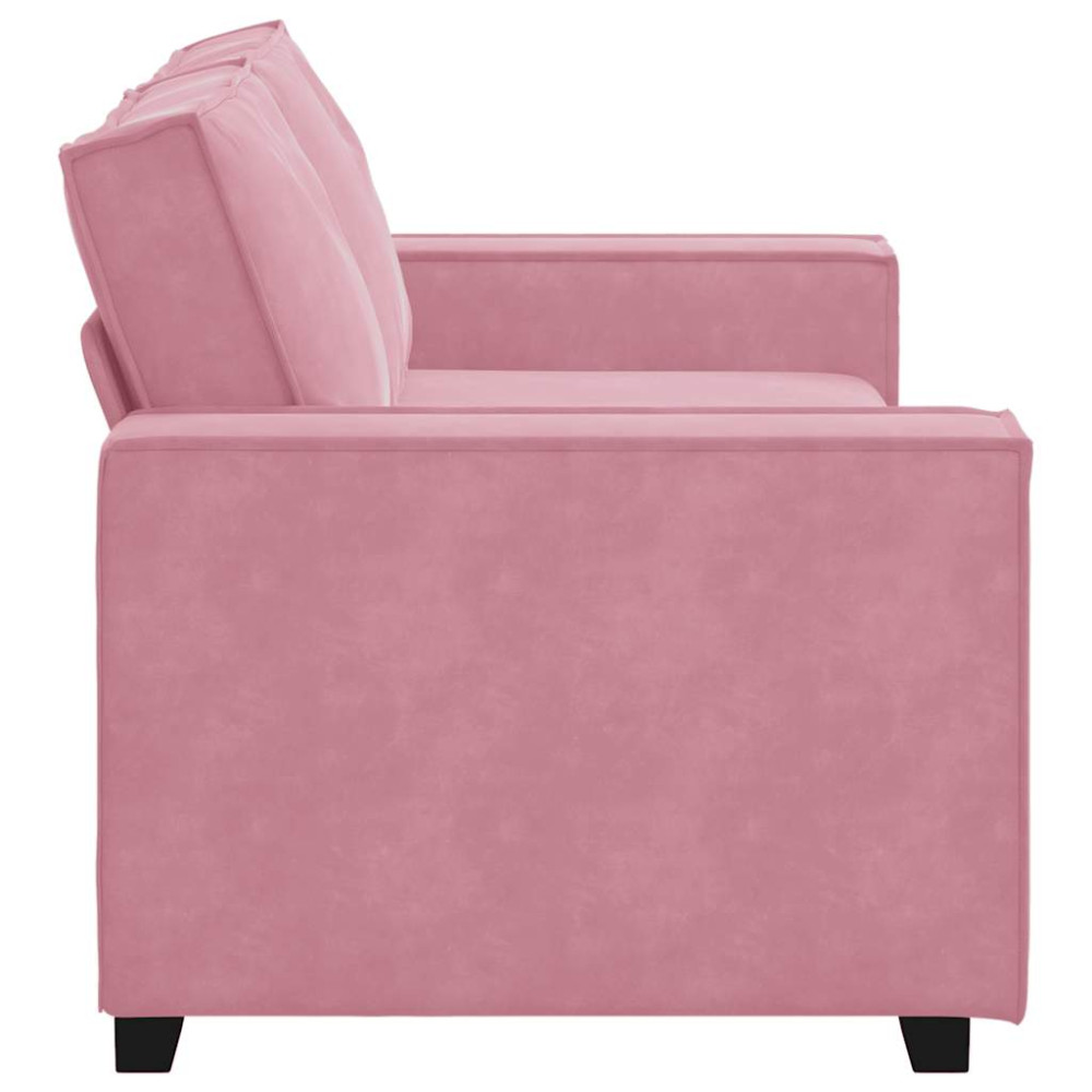 Produktbild för Soffa 2-sits rosa 180x78x84 cm sammet