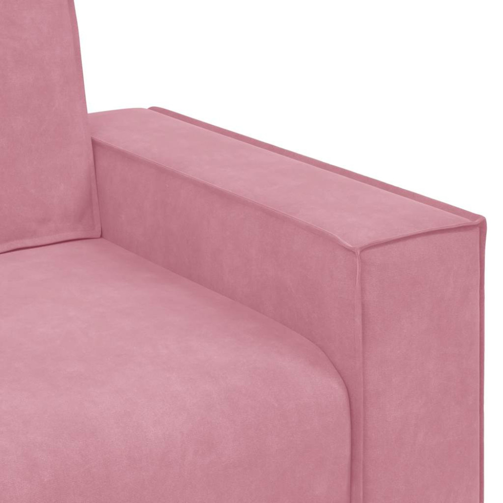 Produktbild för Soffa 2-sits rosa 180x78x84 cm sammet